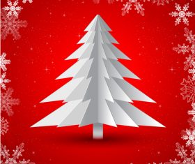 Origami Christmas Tree Vector