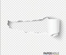 Paper piece curly background vector