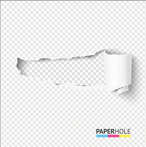 Paper piece curly background vector