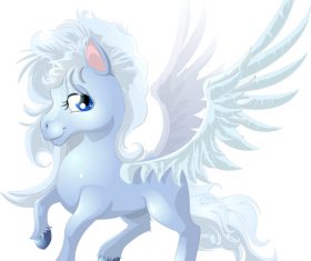 Pegasus cartoon vector