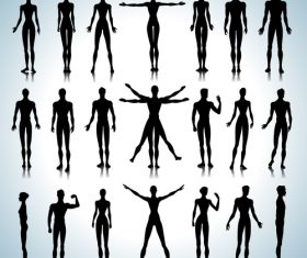 People silhouette vector