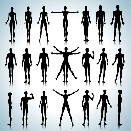 People silhouette vector