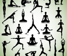 People sport silhouette vector