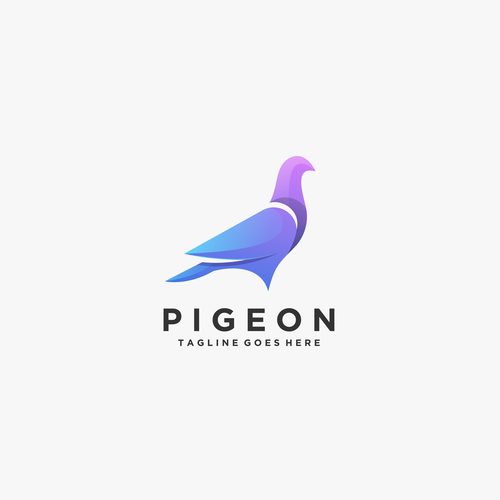 Pigeon logos vector