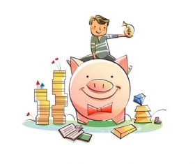 Piggy piggy bank concept illustration vector