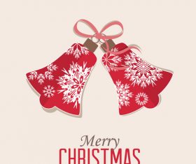 Pink christmas bell vector