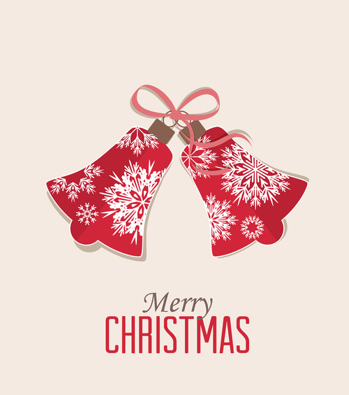 Pink christmas bell vector
