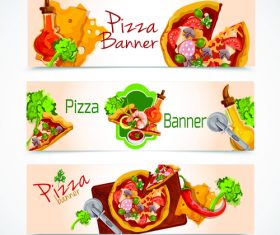 Pizza banner vector