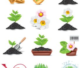 Planting plants vector