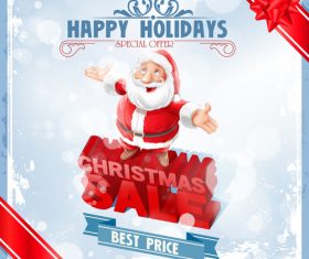 Poster christmas promotion vector