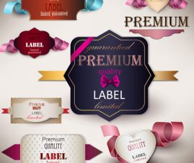 Premium quality label sticker vector