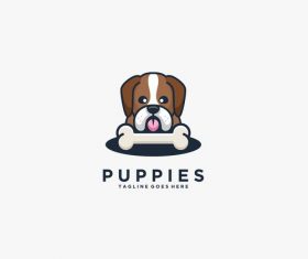Puppies logos vector