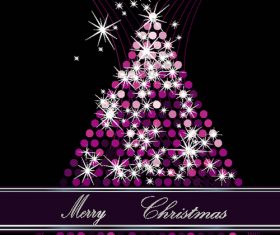 Purple abstract christmas tree vector