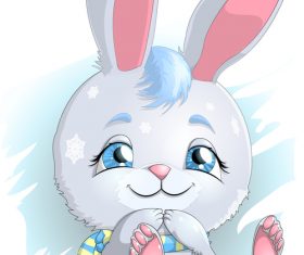 Rabbit in the snow vector