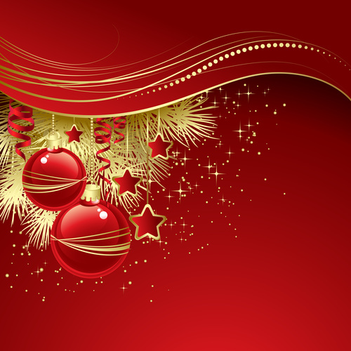 Red christmas card vector
