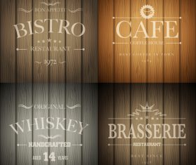 Restaurant labels vector