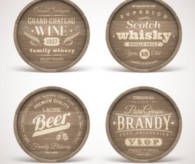 Retro wooden labels vector