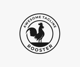 Rooster logos vector