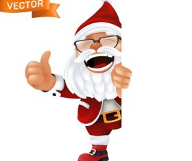 Santa Claus cartoon icon vector hiding behind white cardboard