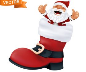 Santa Claus cartoon icon vector in boots
