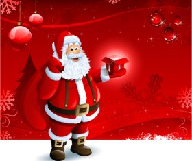 Santa Claus hand with gift vector