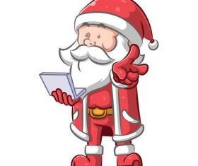 Santa Claus vector using electronic device