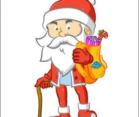 Santa Claus vector with a cane