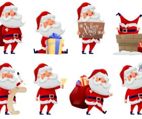 Santa cartoon illustration vector