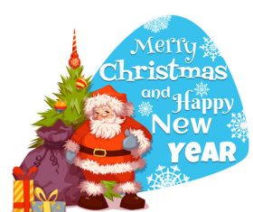 Santa claus background greeting card vector