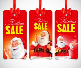 Santa cover label vector