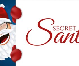 Santa secret cartoon icon vector