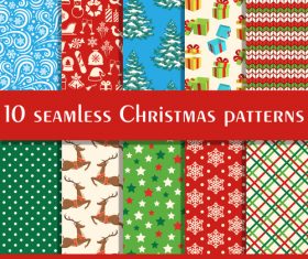 Seamless christmas patterns vector