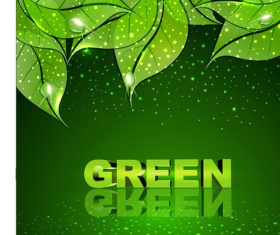 Seductive green leaf background vector