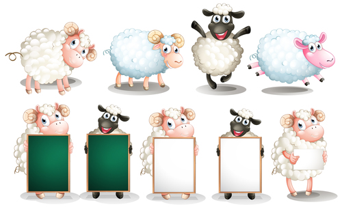 Sheep cartoon vector