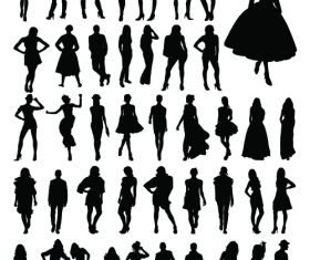 Silhouette people vector