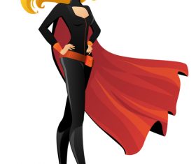 Slim beautiful comic woman vector
