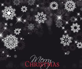 Snowflake background christmas greeting card vector
