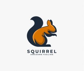 Squirrel logos vector