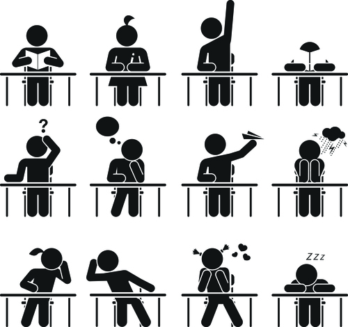 Student people pictograms vector