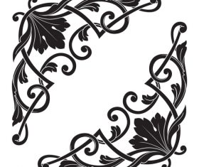 Symmetrical decorative floral pattern vector