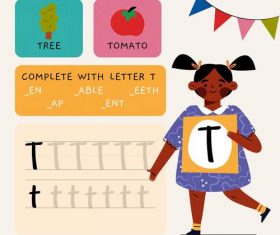T letter word meaning and spelling vector