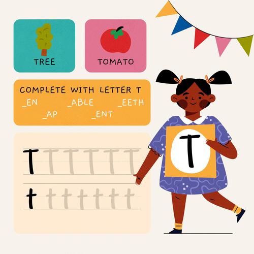 T letter word meaning and spelling vector
