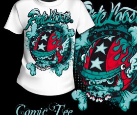 T-shirt comic printing pattern design vector