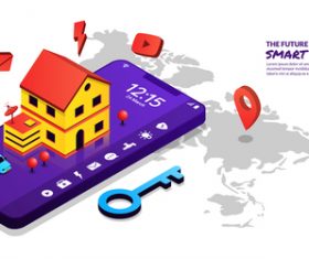 The future of smart home concept illustration vector