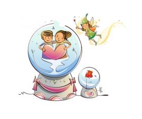 Valentines day gift concept illustration vector