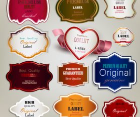 Various label stickers vector