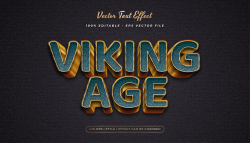 Viking age embossed texture effect font text vector
