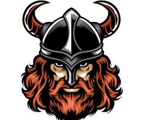 Viking warrior avatar vector