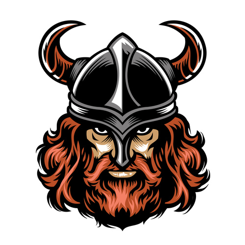 Viking warrior avatar vector