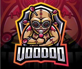 Voodoo esport mascot logo vector